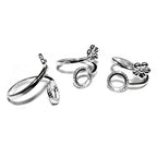 925 sterling silver open blank ring with bezel cup 8 mm, bezel cup, silver ring, base ring, Jewelry making, Setting - 1 piece