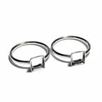 925 sterling silver blank ring with bezel cup 6x6mm size 4, 5, 6, 7, 8, 9, 10, 11, silver ring, bezel cup, setting, base ring - 1 piece
