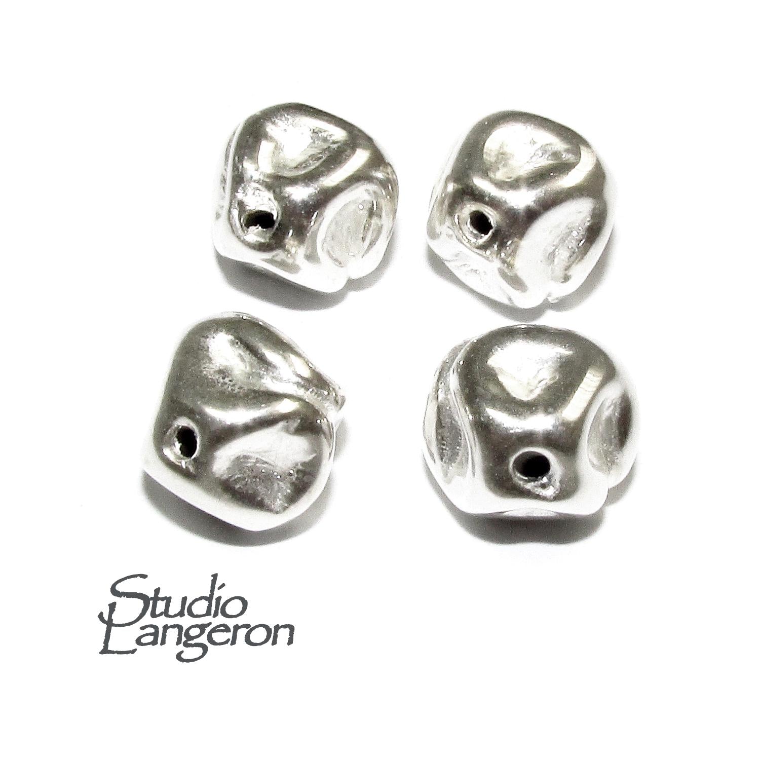 925 sterling silver handmade beads BP117, silver beads, Jewelry making, handmade beads, decorative beads, Original beads - 1 piece