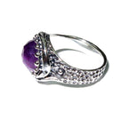 Amethyst ring 925 sterling silver, size 6 1/2, Handmade ring, single copy, Statement ring, Natural amethyst, silver ring, gemstone