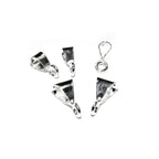 925 Sterling Silver smooth Pendant Bail sizes 8.0x2.7, 9.0x5.0 mm with open Ring, Bail with ring, Jewelry making, Bail silver - 1 piece
