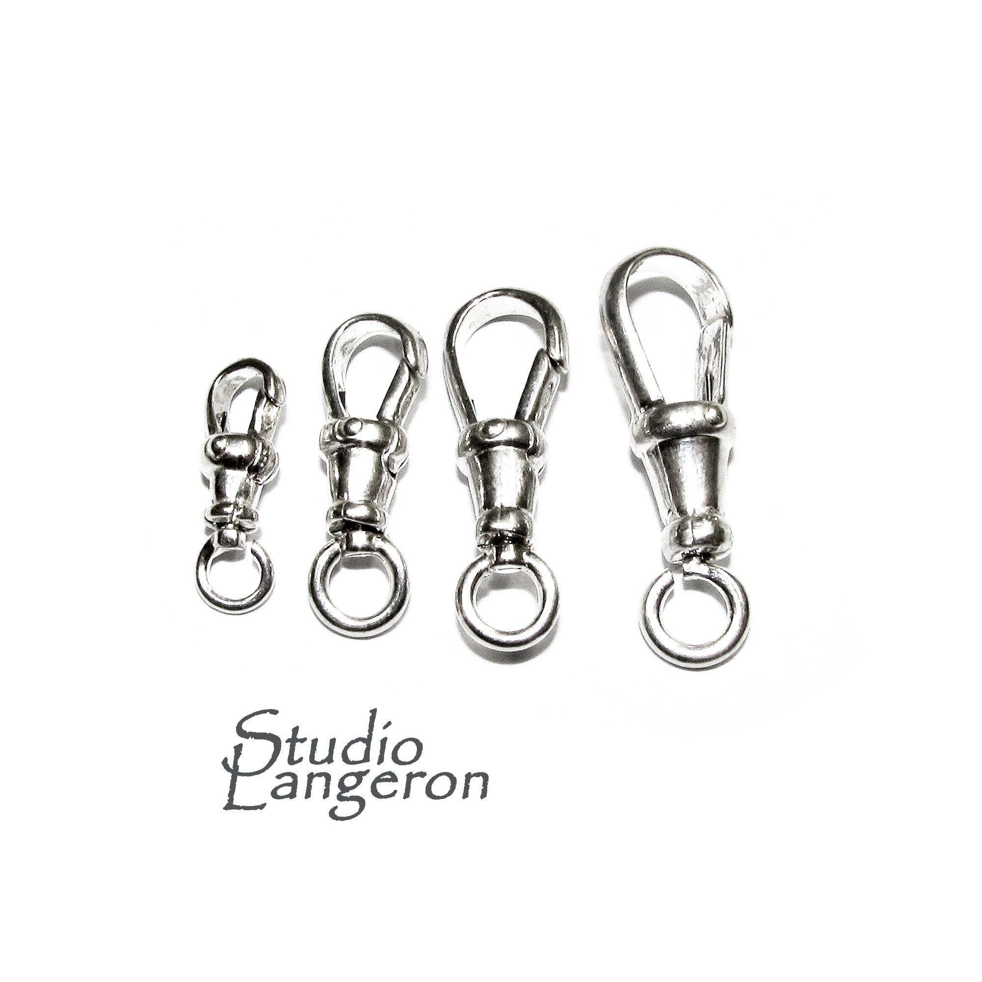 925 Sterling Silver Albert Clasps size 13, 17, 21, 23, 25, 29 mm, Sterling silver clasps, Albert clasps, Jewelry making - 1 piece