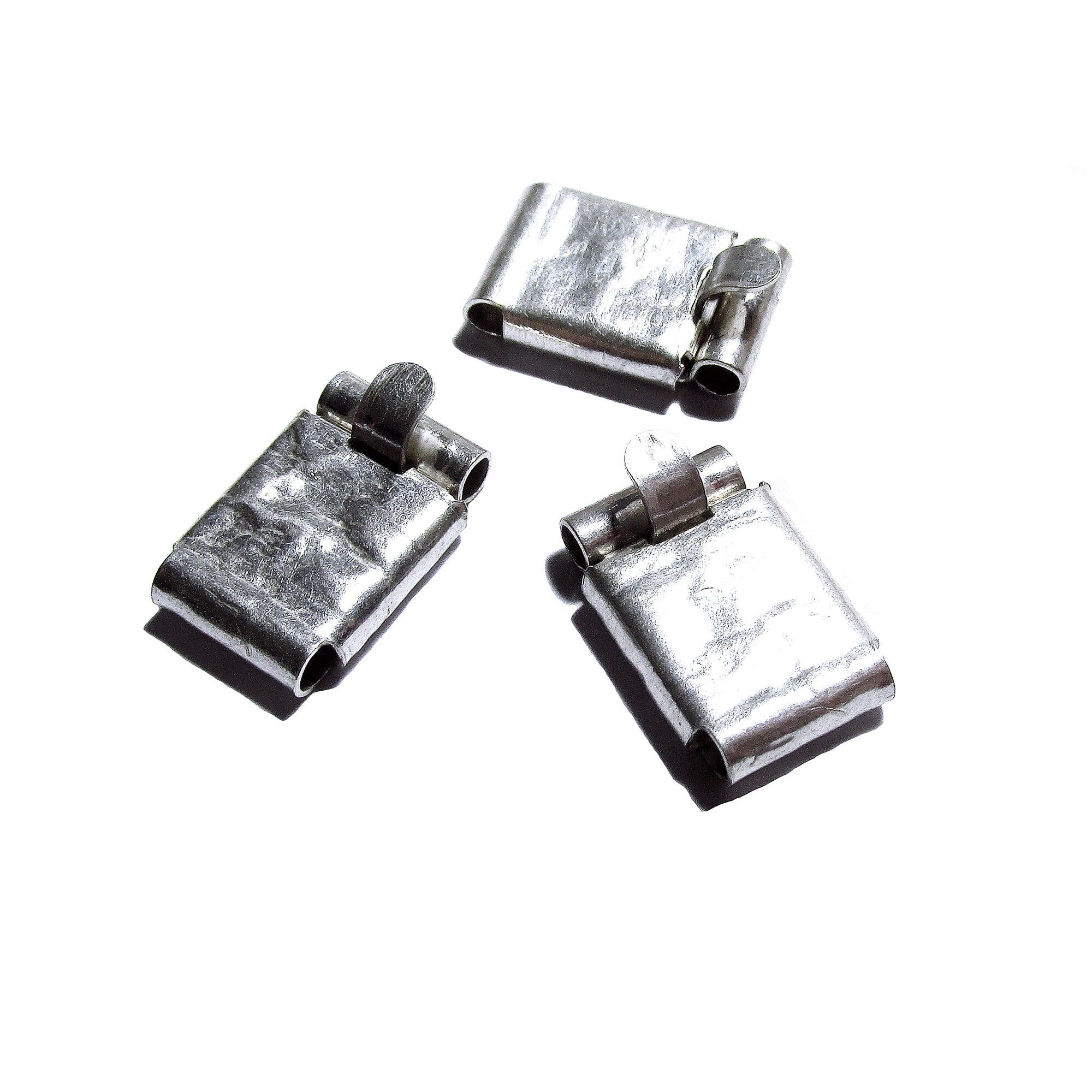 925 Sterling Silver Hammered Box Jewelry Clasps size 16x10mm, Hammered Box clasp, Jewelry making, Silver Clasps, Rectangular clasp - 1 piece