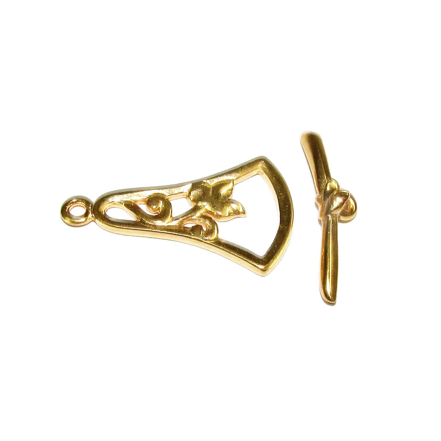 14K Yellow Gold filled Toggle Clasps size 26x15 mm, Decorative clasp, Clasp findings, Jewelry making, Clasp Gold Filled - 1 piece