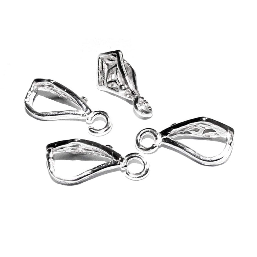 925 Sterling silver decorative Pendant Bails with loop, 925 sterling silver Bail, Jewelry making, Bail finding, bail for pendant - 1 piece