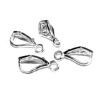 925 Sterling silver decorative Pendant Bails with loop, 925 sterling silver Bail, Jewelry making, Bail finding, bail for pendant - 1 piece