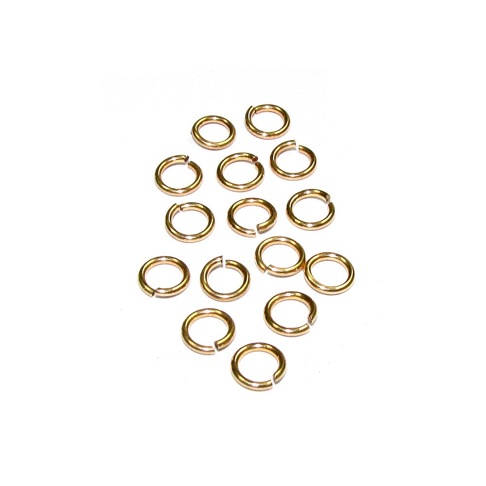 10 pcs/Pkg 14K Gold Filled Open Jump Rings 21 Gauge (0.7 mm) Inside Diameter 2.0, 2.5, 3.0, 4.0, 5.0 mm, Open jump rings, 14K Gold Filled