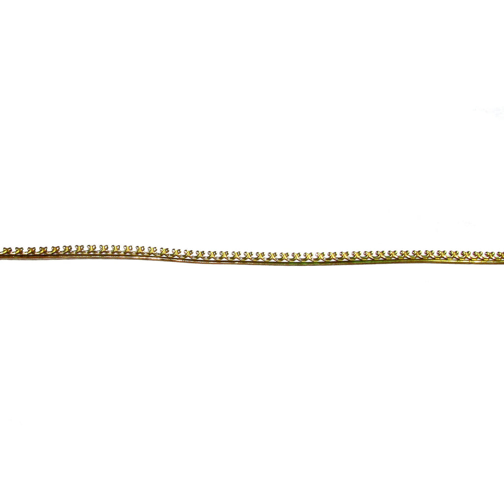14K Yellow Gold filled Gallery wire, Bezel wire, Gallery ribbon, Gallery pattern, Jewelry making, Gold Filled Setting - 4 inch (10 cm)