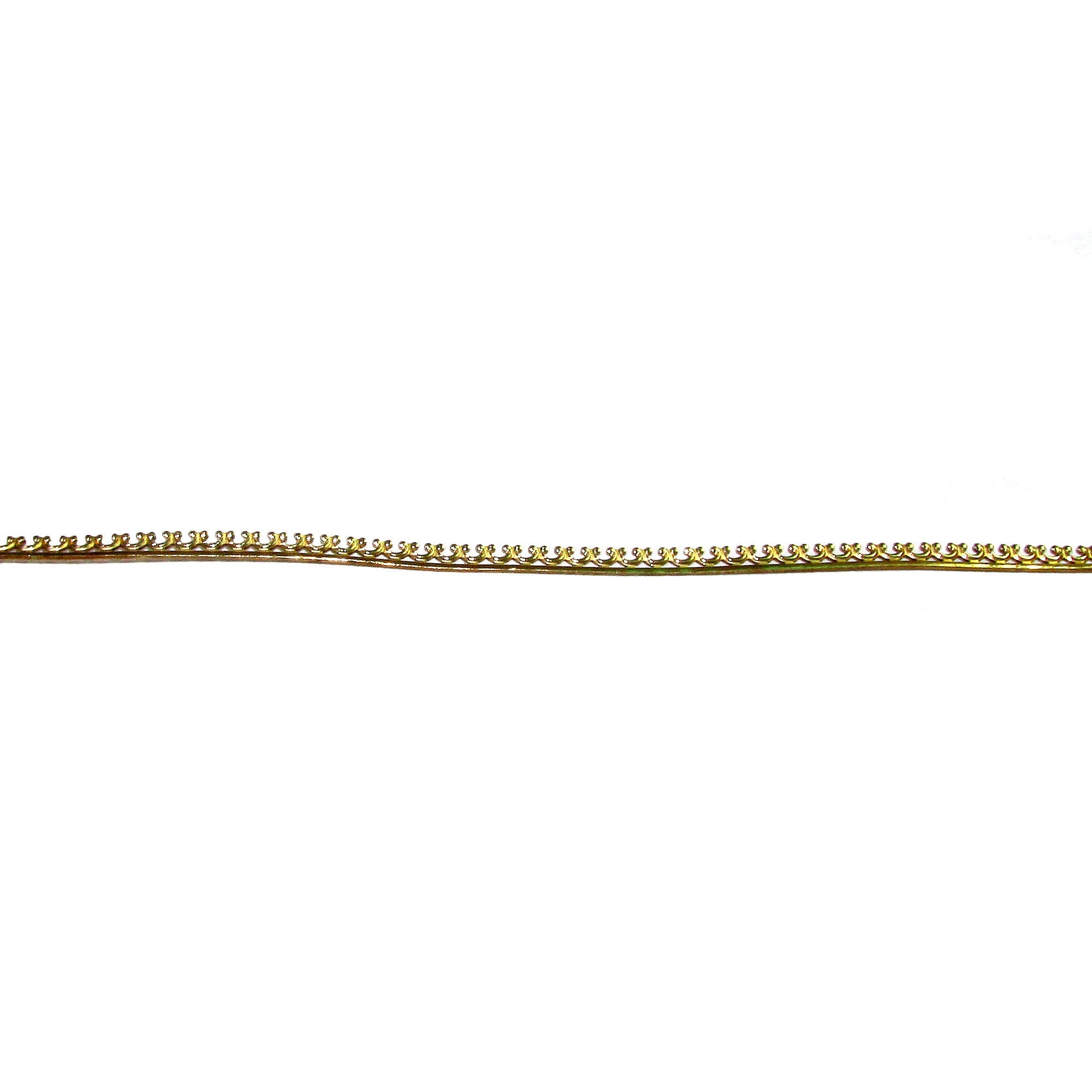 14K Yellow Gold filled Gallery wire, Bezel wire, Gallery ribbon, Gallery pattern, Jewelry making, Gold Filled Setting - 4 inch (10 cm)