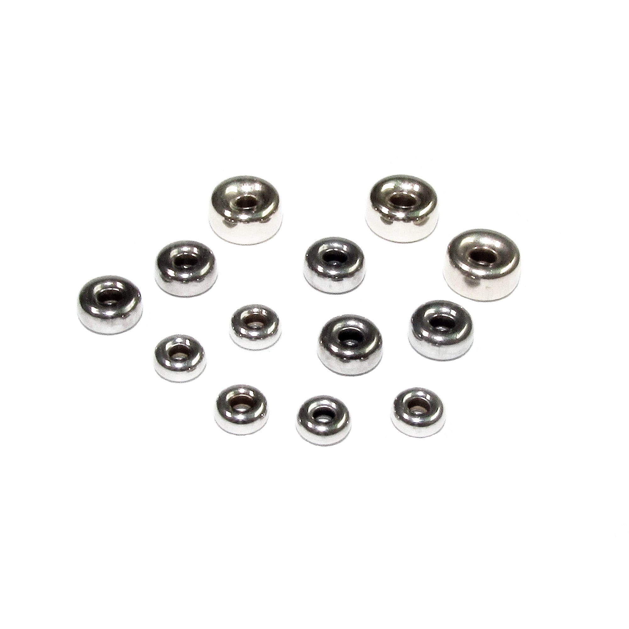 14K solid white gold rondelle beads size 3.2, 4.2, 5.2 mm, rondelle gold beads, solid gold beads, 14K solid gold, Jewelry making - 1 piece