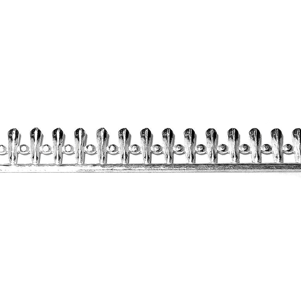 935 Argentium Silver Bezel wire, Gallery wire, Gallery ribbon, Gallery pattern, Jewelry making, Setting, Silver wire - 4 inch (10 cm)