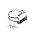 925 sterling silver blank ring with bezel cup 10x10mm size 4, 5, 6, 7, 8, 9, 10, 11, silver ring, bezel cup, setting, base ring - 1 piece