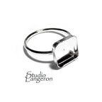 925 sterling silver blank ring with bezel cup 10x10mm size 4, 5, 6, 7, 8, 9, 10, 11, silver ring, bezel cup, setting, base ring - 1 piece