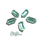 Natural Prasiolite Faceted Crystal Point beads size 14x7mm, Prasiolite Gemstone, Jewelry making, Natural Gemstone Faceted beads - 1 piece