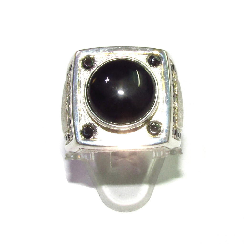 Black onyx ring 925 sterling silver size 10, Handmade ring, single copy, 925 sterling silver, Black onyx, silver ring, gemstone - 1 piece