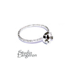 925 sterling silver blank ring with flower bezel cup 6 mm size 4, 5, 6, 7, 8, 9, silver ring, bezel cup, base ring, Jewelry making - 1 piece
