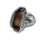 Statement Rauch topaz ring 925 sterling silver size 7 1/2, handmade ring, single copy, unique design, Rauch topaz, silver ring, gemstone