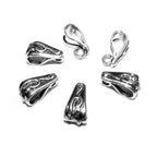 925 Sterling silver Swirl Design Pendant Bail, Bail with hook, bail with look, Jewelry making, Bail silver, Bail finding, Pendant - 1 piece