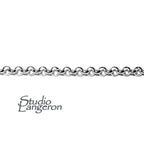 1.5mm Sterling Silver Rolo Cable Chain: Shiny Jewelry Making Chain (1 Ft/30cm)