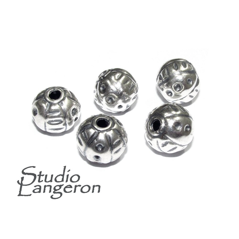 925 sterling silver handmade beads BB77, handmade silver beads, silver beads, Jewelry making, decorative beads, Original beads - 1 piece