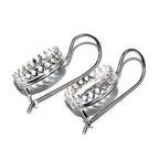 925 sterling silver blank earrings with bezel cup size 6 - 18mm, model 1023, Jewelry making, Setting, base earrings - 1 pair (2 pieсes)
