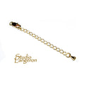 14K Gold Filled Extension Chain size 5.0cm, oval chain 5.0x3.0mm, lobster clasp 10mm, bead 4.5mm - 1 piece