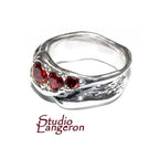 Statement Garnet ring 925 sterling silver size 7 1/2, Handmade ring, single copy, sterling silver, Garnet ring,  silver ring, red gemstone