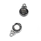 925 Sterling Silver Large Button Padlock Magnetic Clasp, Magnetic clasp, Clasps, Jewelry making, Round clasp, Sterling silver - 1 piece