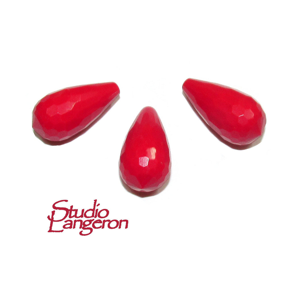 Natural Agate Teardrop faceted half drilled Beads size 20x10 mm, Natural agate, Half Drilled Beads, Gemstones, Jewelry making - 1 piece