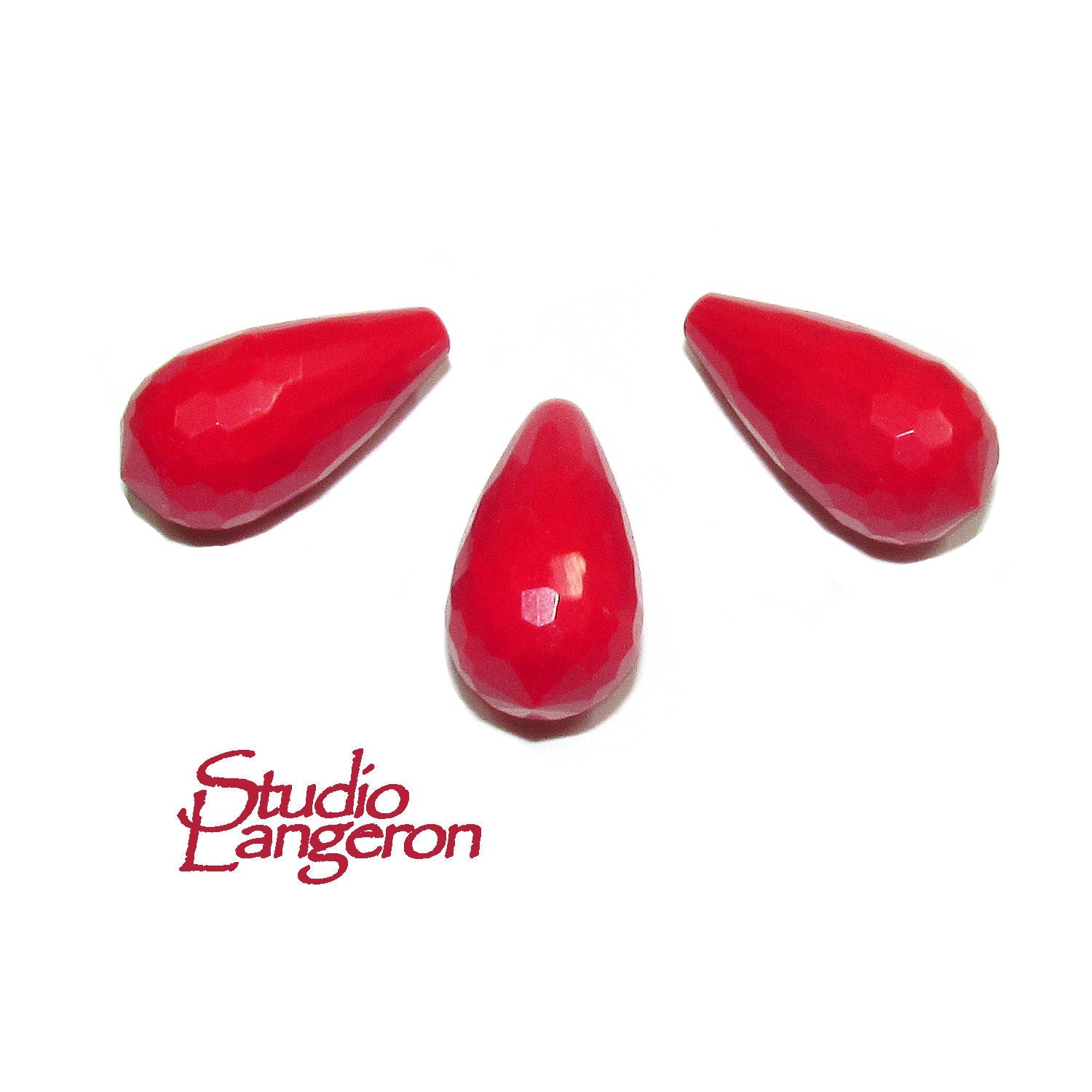 Natural Agate Teardrop faceted half drilled Beads size 20x10 mm, Natural agate, Half Drilled Beads, Gemstones, Jewelry making - 1 piece
