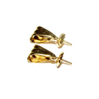 14K Solid gold grooved bail size 8.0x5.0 mm with 4.5 mm bead cup, Solid gold Bail, Jewelry making, Bail findings, Pendant bail - 1 piece