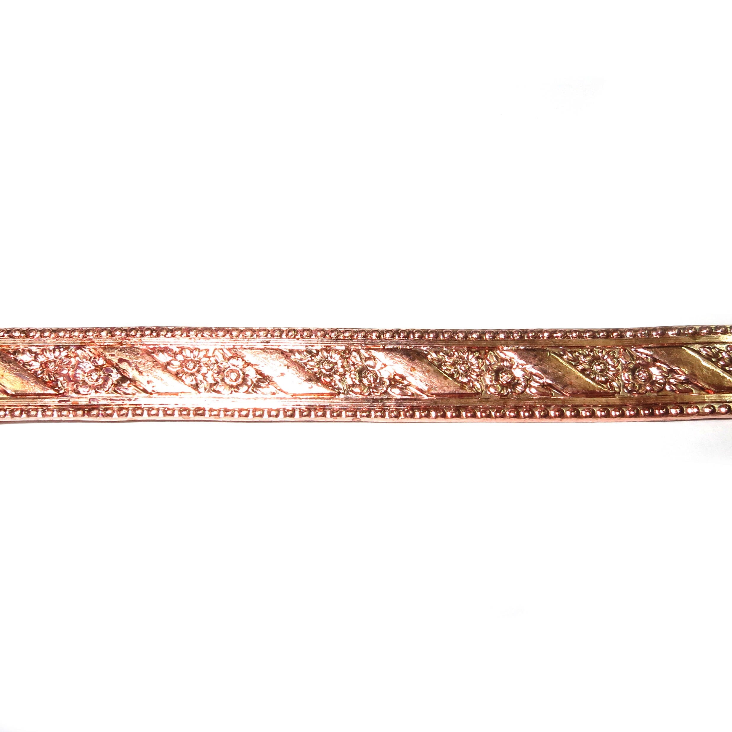 Natural Copper Bezel wire, Gallery wire, Gallery ribbon, Gallery pattern, Natural Copper, Wire, Jewelry making, Setting - 4 inch (10 cm)