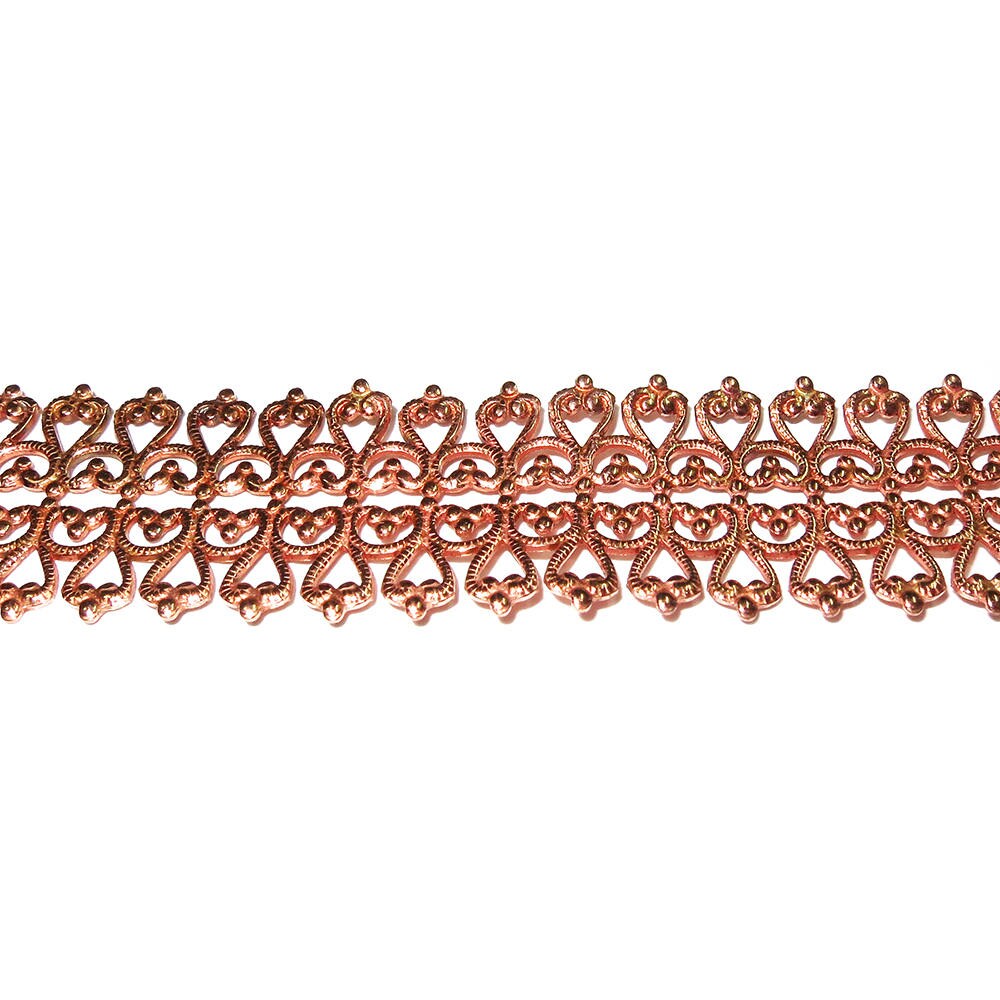 Natural Copper Bezel wire, Gallery wire, Gallery ribbon, Gallery pattern, Copper, Jewelry making, Setting, Copper wire - 4 inch (10 cm)