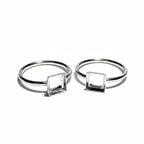 925 sterling silver blank ring with bezel cup 6x6mm size 4, 5, 6, 7, 8, 9, 10, 11, silver ring, bezel cup, setting, base ring - 1 piece