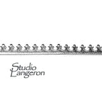 935 Argentium Silver Bezel wire, Gallery wire, Gallery ribbon, Gallery pattern, Argentium silver, Setting, Jewelry making - 4 inch (10 cm)