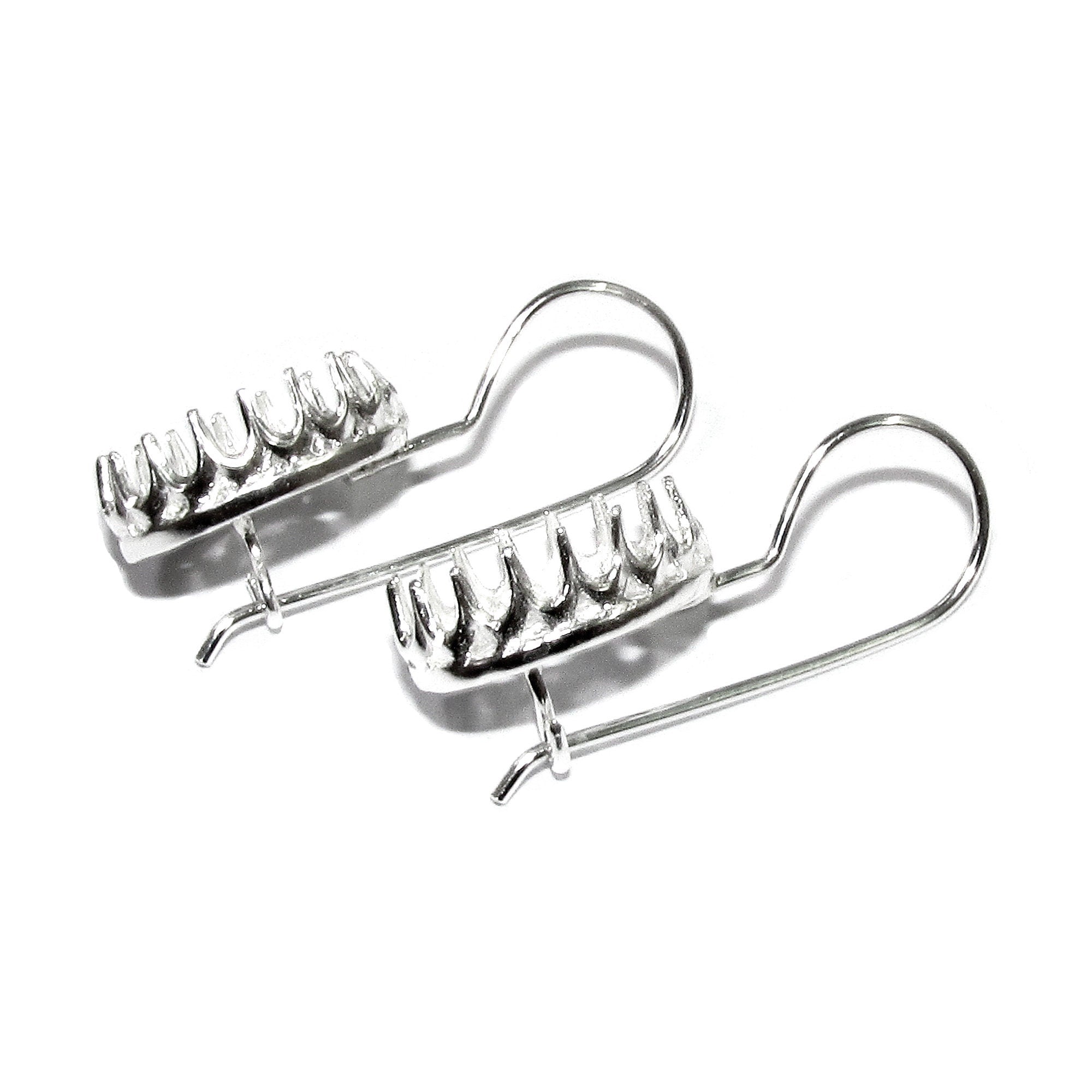 10x12 mm size 925 sterling silver blank earrings with bezel cup, Jewelry making, Setting, bezel cup, base earrings - 1 pair (2 pieces)
