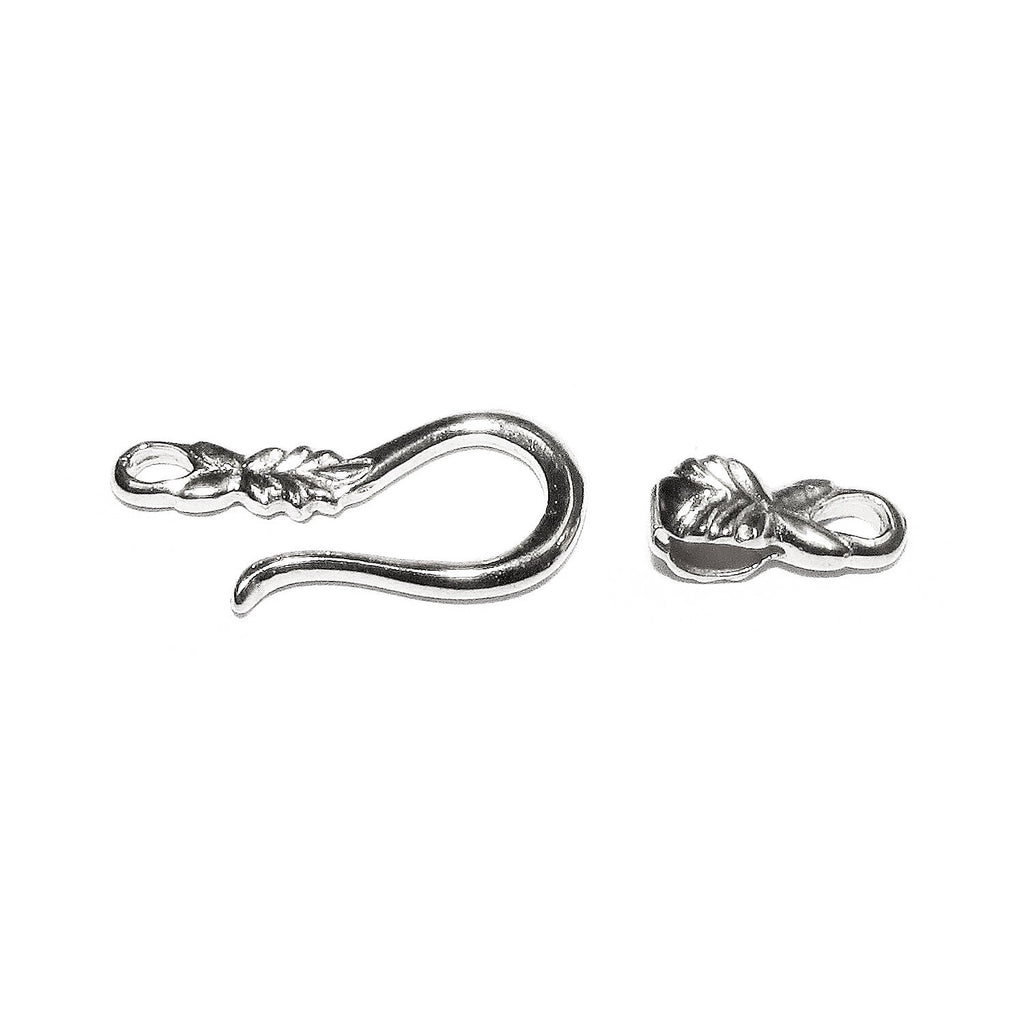 925 Sterling Silver Hook Eye Clasps size 2.5 cm, Jewelry making, Clasp, Hook eye clasp, Clasps, Sterling silver, Silver clasp - 1 piece
