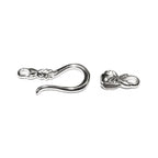 925 Sterling Silver Hook Eye Clasps size 2.5 cm, Jewelry making, Clasp, Hook eye clasp, Clasps, Sterling silver, Silver clasp - 1 piece