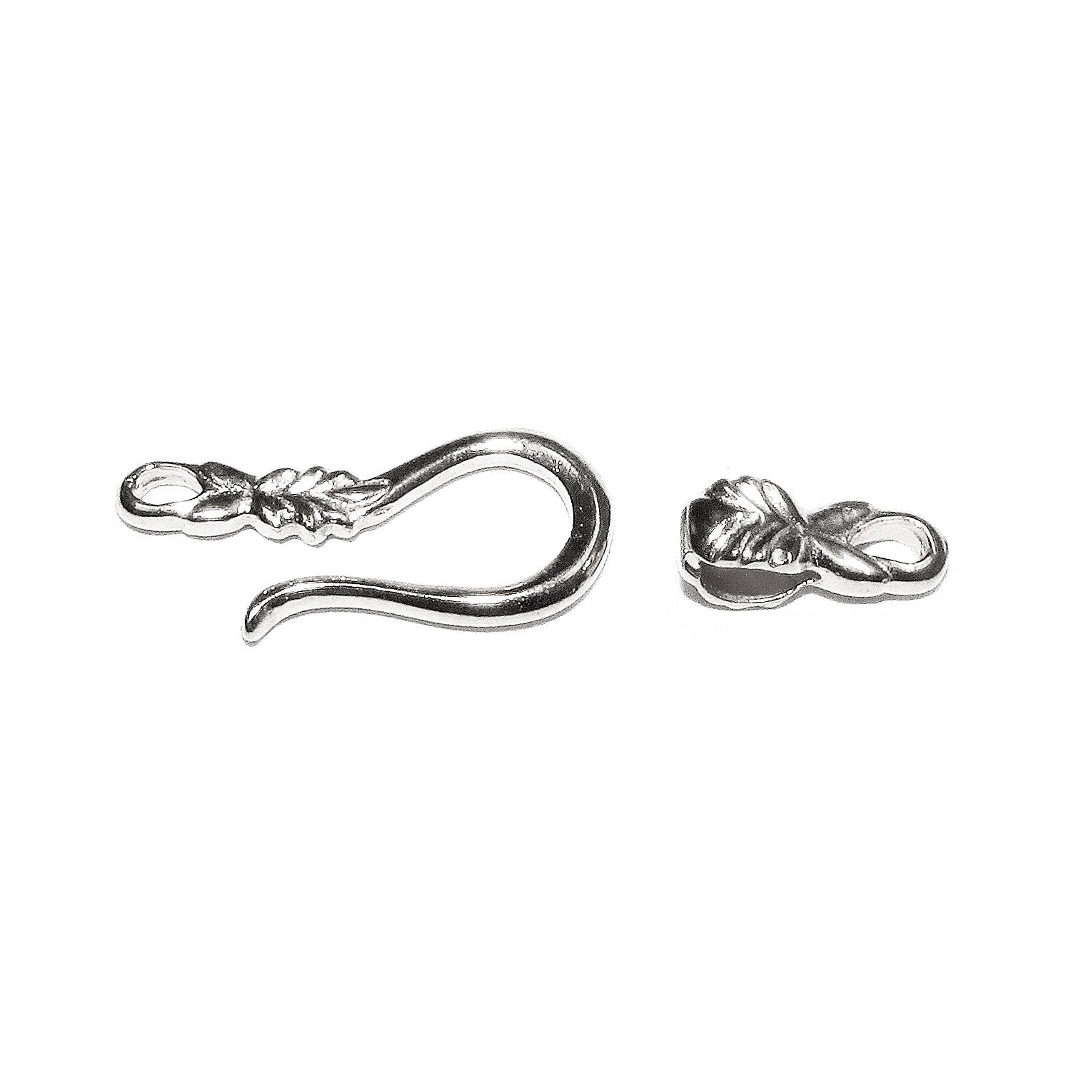 925 Sterling Silver Hook Eye Clasps size 2.5 cm, Jewelry making, Clasp, Hook eye clasp, Clasps, Sterling silver, Silver clasp - 1 piece