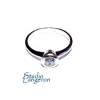 White topaz ring 925 sterling silver size 5, Handmade ring, single copy, sterling silver, White topaz ring, silver ring, Gift ring