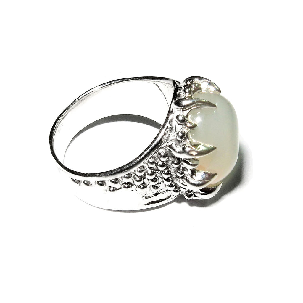 Statement Natural White opal ring 925 sterling silver size 8, Handmade ring, single copy, sterling silver, White opal, silver ring, gemstone