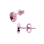 14K Rose Gold Filled Earrings Post With oval bezel cups size 6x8 - 10x14mm, Earrings mounting, Bezel cups, jewelry making - 1 pair (2 piece)