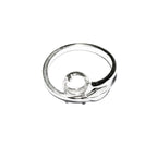 925 sterling silver open blank ring with bezel cup 6 mm, silver ring, base ring, Jewelry making, ring mounting, sterling silver - 1 piece