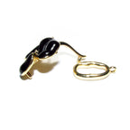 14K Yellow Gold Filled Hook Eye Clasp with Enamel: Jewelry Making (27mm, 1 Piece)