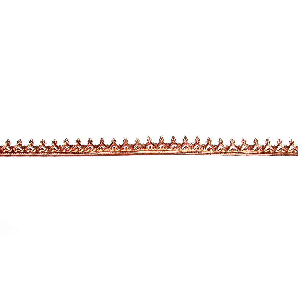 Natural Copper Gallery wire, Copper wire, Gallery pattern, Gallery ribbon, Wire, Setting, Jewelry making, Copper findings - 4 inch (10 cm)