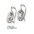 10x14 mm size 925 sterling silver blank earrings with bezel cup, Jewelry making, Setting, bezel cup, Base earrings - 1 pair (2 pieces)