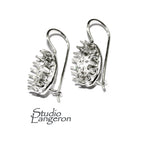 10x14 mm size 925 sterling silver blank earrings with bezel cup, Jewelry making, Setting, bezel cup, Base earrings - 1 pair (2 pieces)