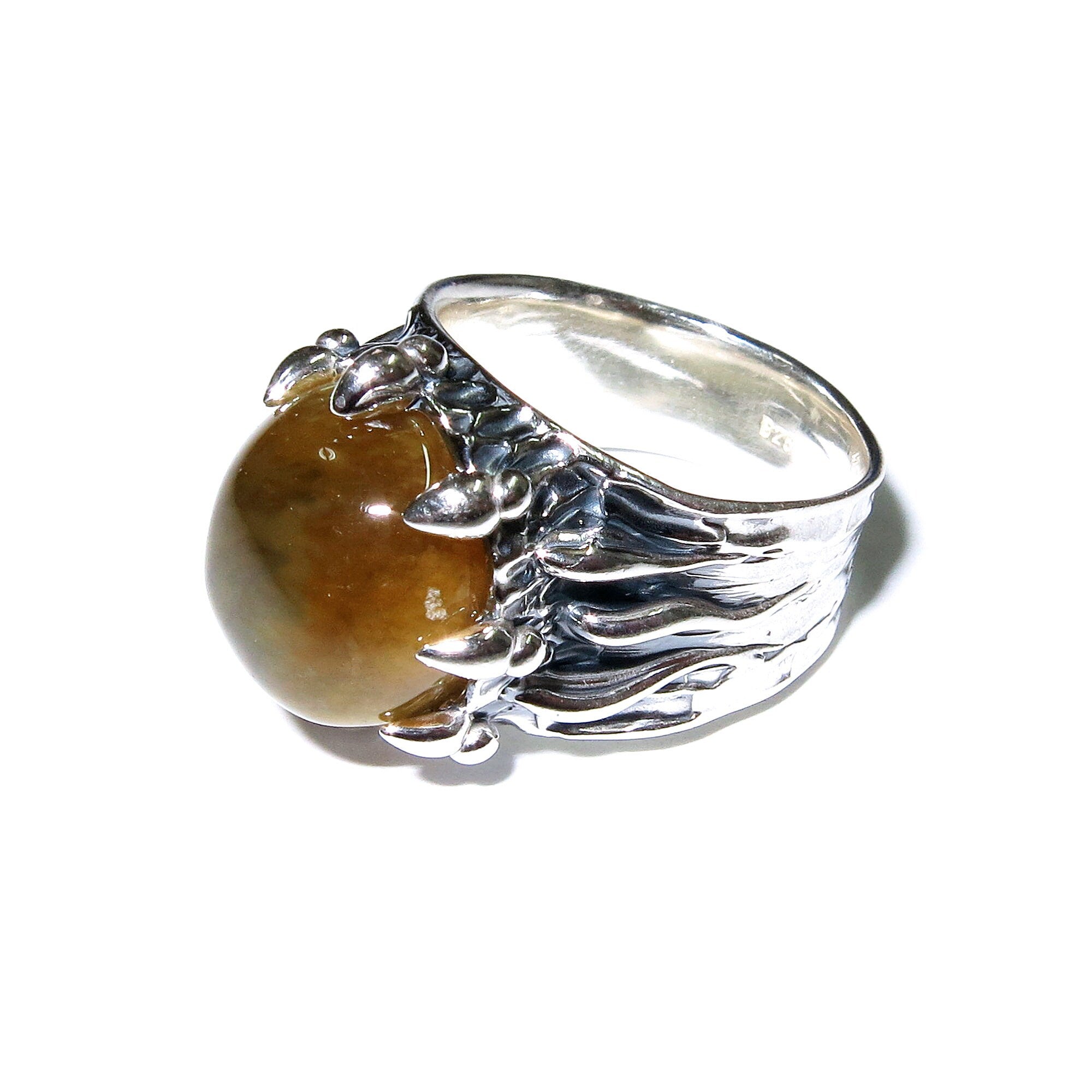 Natural Jade ring 925 sterling silver size 6 1/2, handmade ring, single copy, Natural Jade, silver ring, Jade gemstone, Statement ring
