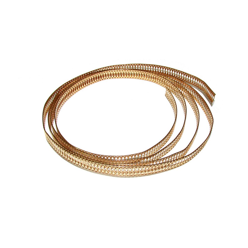14K Yellow Gold filled Gallery wire, Bezel wire, Gallery ribbon, Gallery pattern, Jewelry making, Gold Filled Setting - 4 inch (10 cm)