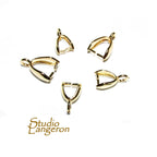 14K Yellow Gold Filled Pinch Pendant Bail, Jewelry Making (7.5-13mm)
